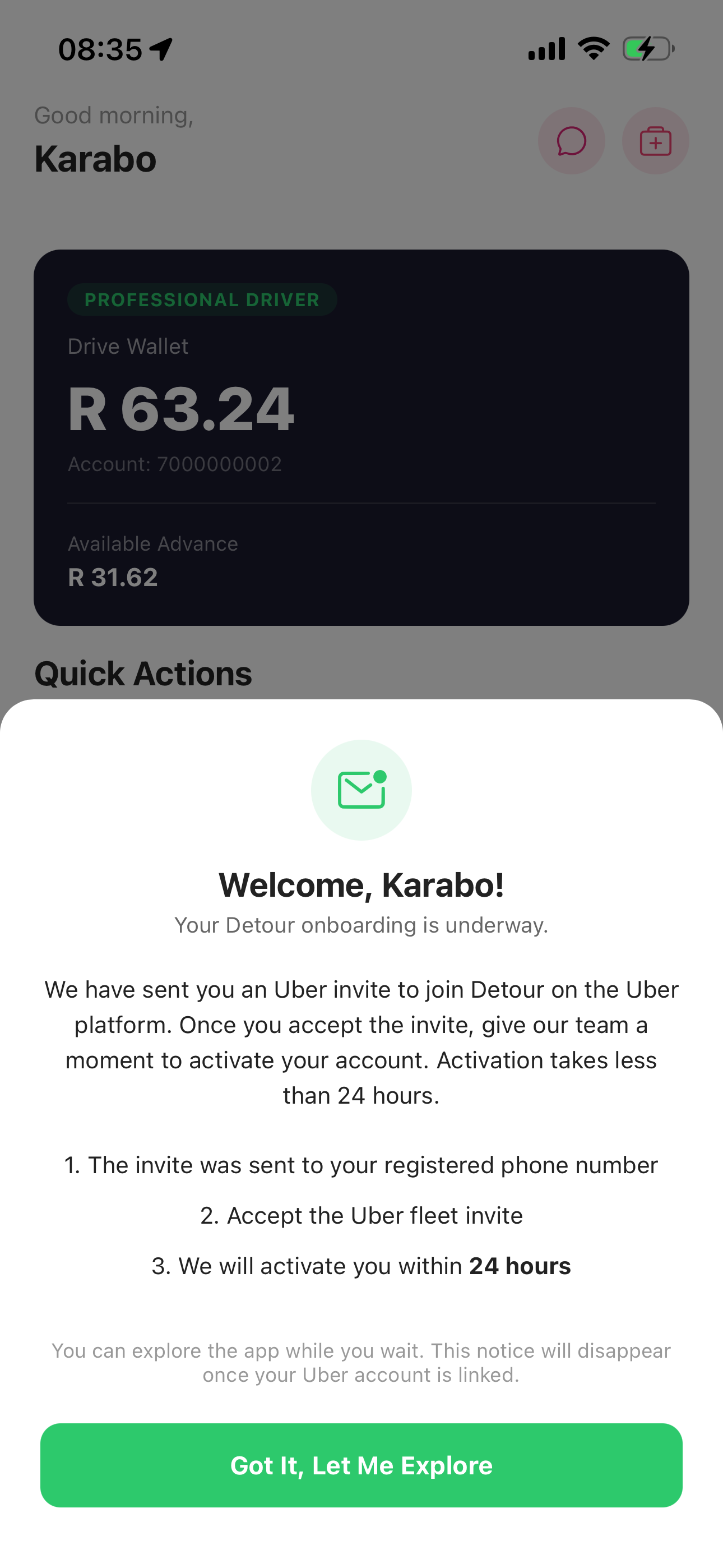 Detour onboarding
